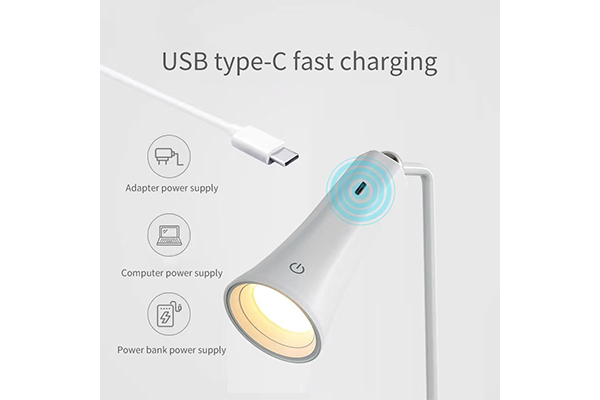 White 4-In-1 Rechargeable Desk Lamp