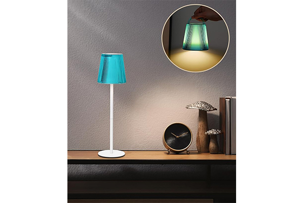 How can a rechargeable desk lamp reduce dependence on traditional power sources and improve flexibility of use?